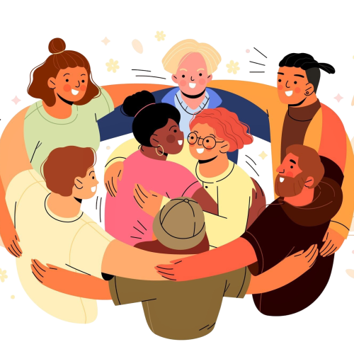 flat-international-human-solidarity-day-illustration