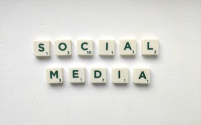 Social Media spelled out in scrabble tiles